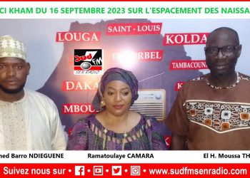 SUD FM DIRECT LO CI KHAM SUR L’ ESPACEMENT DES NAISSANCES SAMEDI 16 SEPTEMBR 2023.