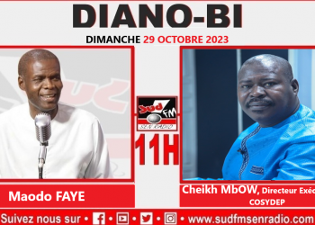 DIANO-BI DU 29 OCTOBRE 2023 AVEC AVEC CHEIKH MBOW, DIRECTEUR EXÉCUTIF DE LA COSYDEP (Coalition des Organisations en Synergie pour la Défense de l&rsquo;Education Publique).