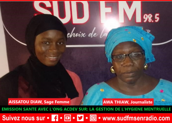 SUD FM DIRECT SUR LA GESTION DE L&rsquo;HYGIENE MENSTRUELLE AVEC AISSATOU DIAW, SAGE FEMME.