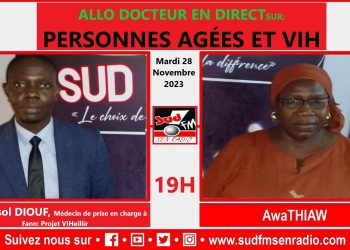 SUD FM DIRECT ALLO DOCTEUR DU 28 NOVEMBRE 2028 SUR LA PRISE EN CHARGE DU VIH CHEZ LES PERSONNES AGÉES.