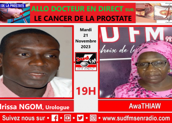 SUD FM DIRECT ALLO DOCTEUR DU 21 NOVEMBRE 2023 SUR LE CANCER DE LA PROSTATE AVEC Dr IDRISSA GUEYE, UROLOGUE.