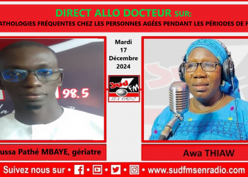 DIRECT ALLO DOCTEUR DU 17 DÉCEMBRE 2024 SUR LES PATHOLOGIES FRÉQUENTES CHEZ LES PERSONNES AGÉES PENDANT LES PÉRIODES DE FROID AVEC Dr MOUSSA PATHÉ MBAYE, GÉRIATRE.