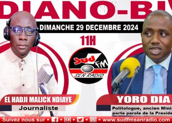 DIANO BI DU 29 DÉCEMBRE 2024 YORO DIA, ANCIEN MINISTRE PORTE PAROLE DE LA PRÉSIDENCE.
