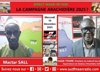 SUD FM DIRECT WAAR-WI DU 10 DÉCEMBRE 2025 SUR LA CAMPAGNE ARACHIDIERE AVEC HABIB THIAM, Pdt  COPEGA.